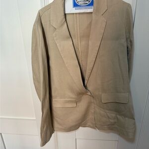 Quince Classic Tan linen Blazer